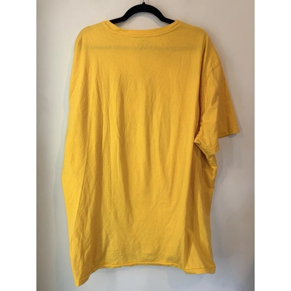 Polo Ralph‎ Lauren T Shirt 2XB Yellow Big Logo Graphic Y2K Streetwear Tee